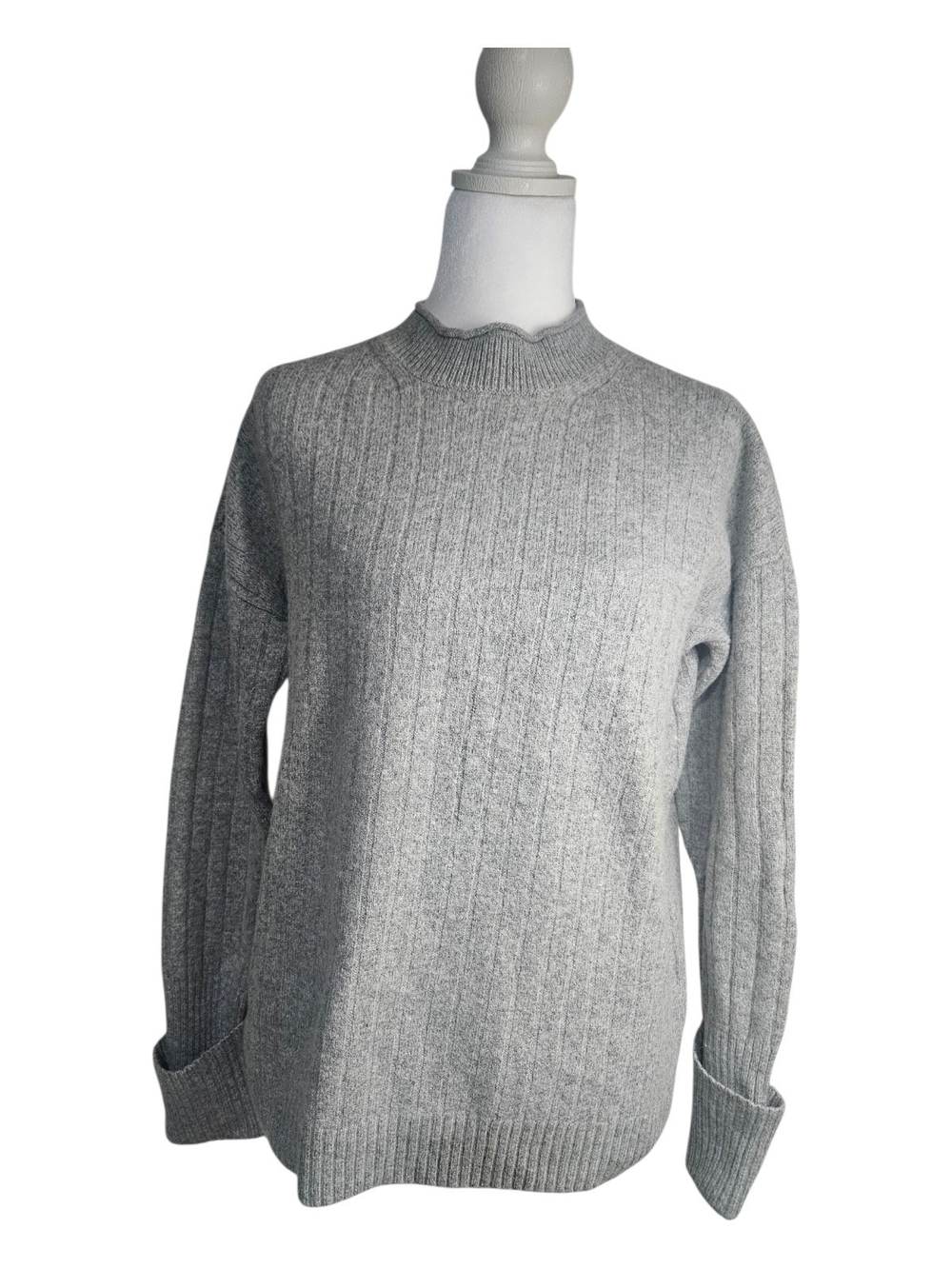 "Banana Republic Grey Sweater, Fine Merino Wool and Cashmere Blend, Size S
